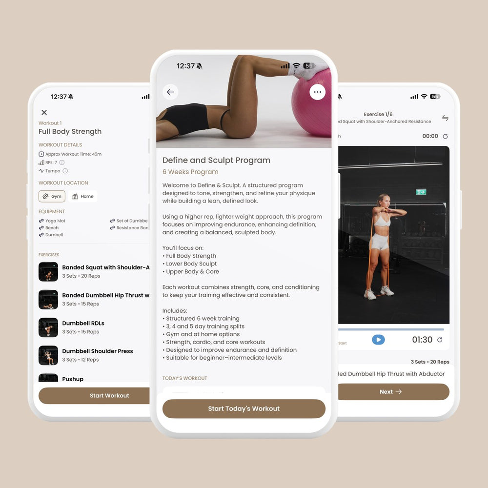 Define and Sculpt in the RareBody app