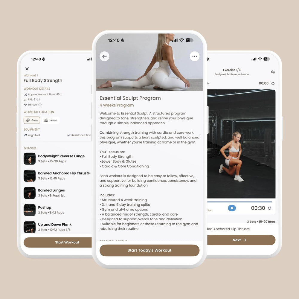 Essential Sculpt in the RareBody app