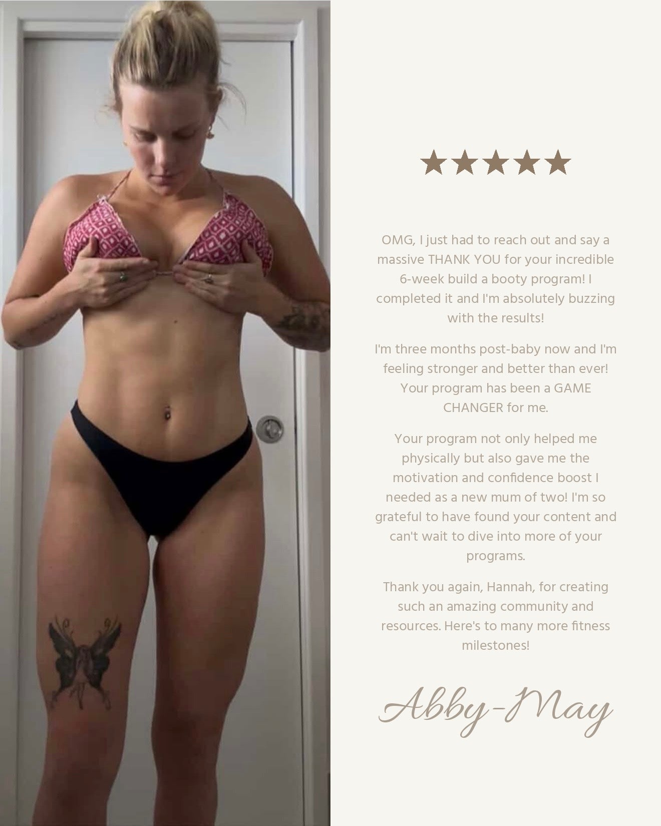 RareBody review with progress photo - build a booty program