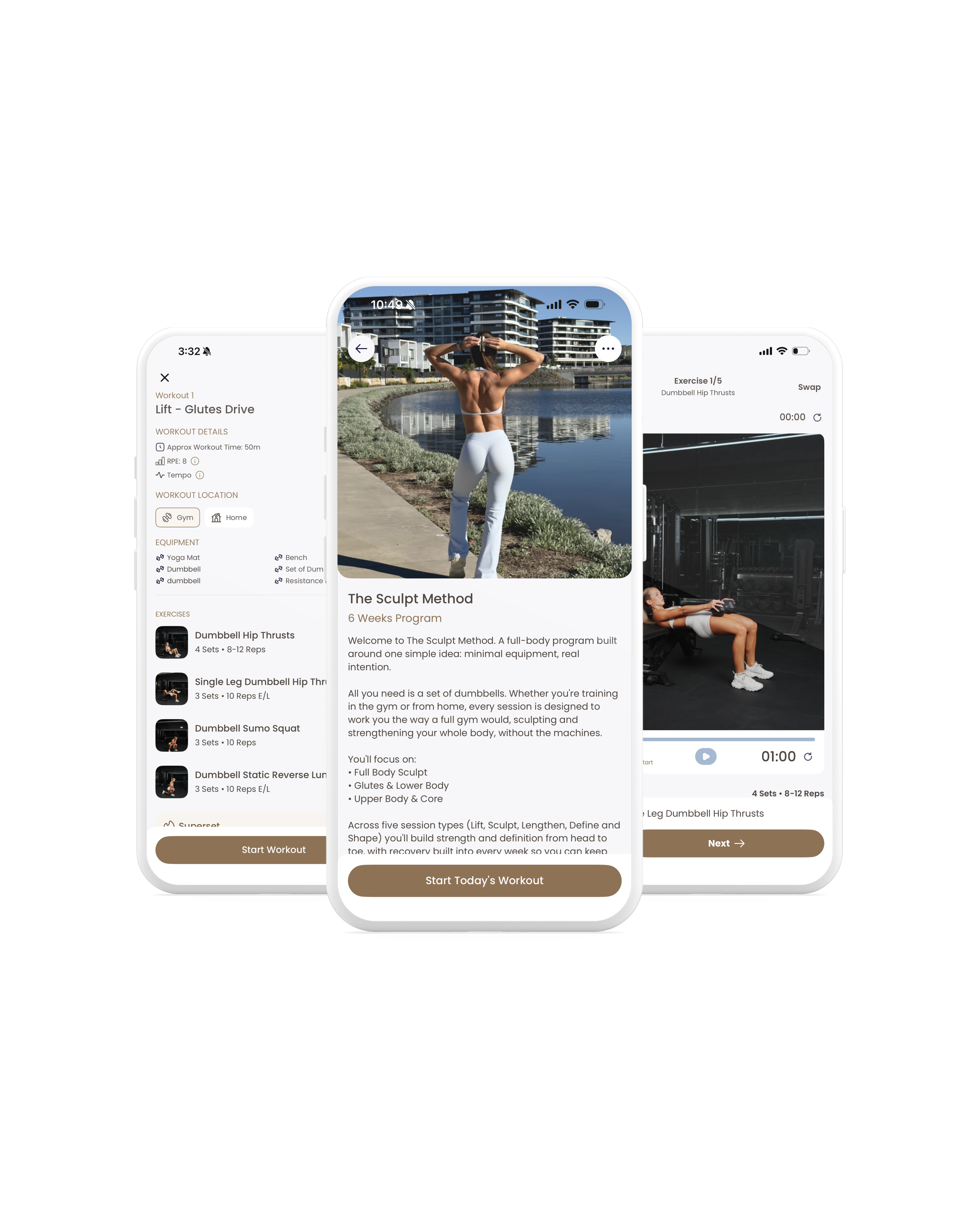The Sculpt Method app phones